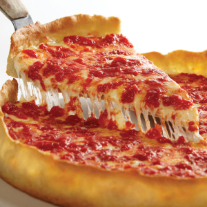 Lou Malnati's offers the quintessential Chicago deep-dish pizza experience, perfect for a casual, family-friendly meal after a day of market research, with multiple locations citywide.